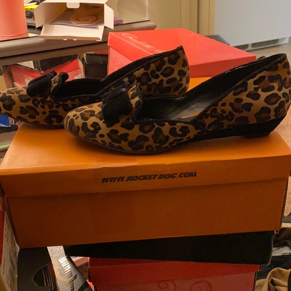 Liz & Co. Leopard Print Slip-on Wedge